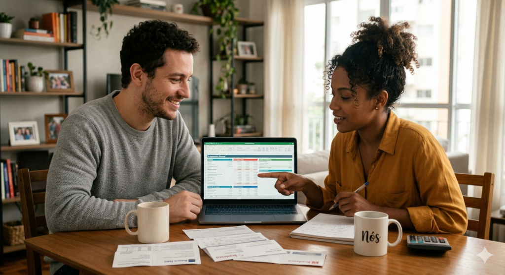 Veja como organizar as finanças em casal e economizar a dois com dicas práticas para o Dia dos Namorados, sem abrir mão de momentos especiais.